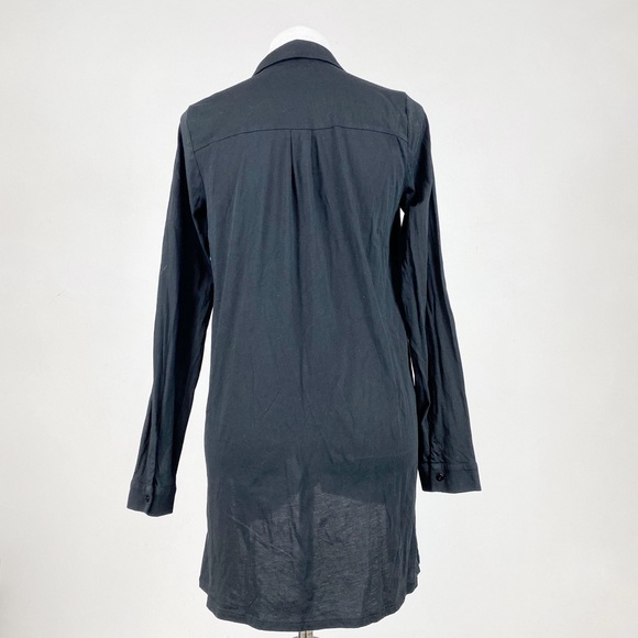 Eileen Fisher Black button down tunic top - Picture 4 of 8
